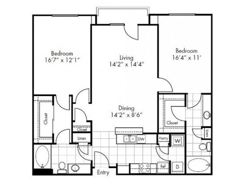 San Angelo Floor Plan at Vue Live Oak, Dallas, TX, 75204